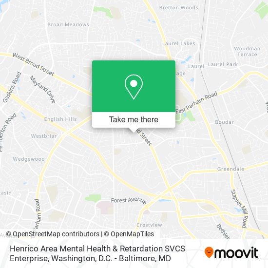 Mapa de Henrico Area Mental Health & Retardation SVCS Enterprise