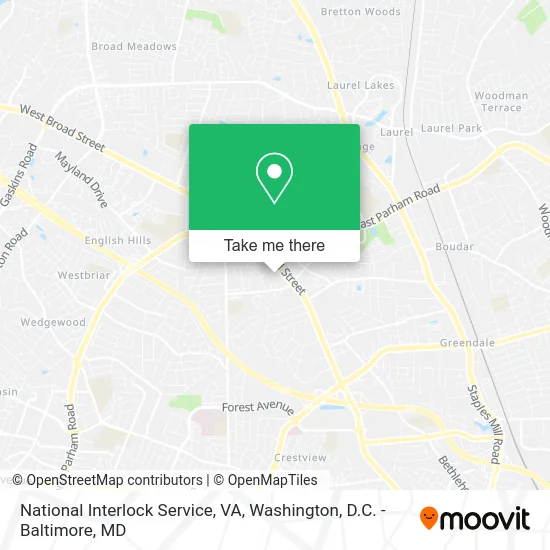 National Interlock Service, VA map