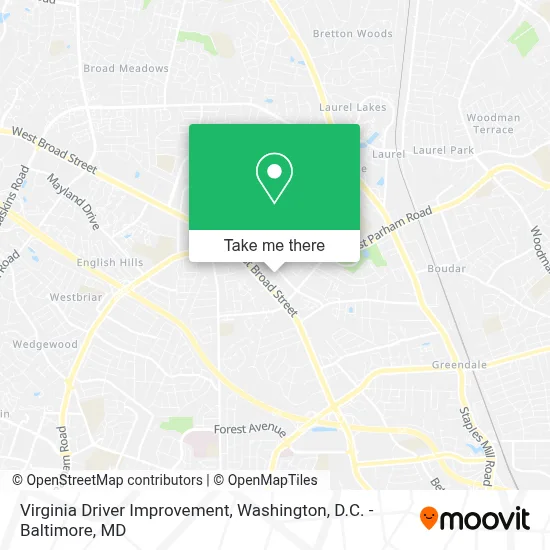 Virginia Driver Improvement map