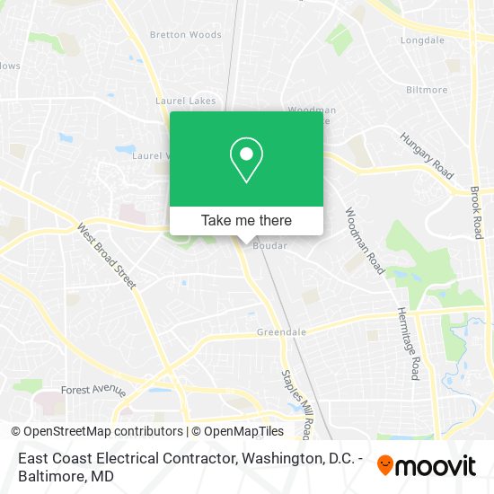 Mapa de East Coast Electrical Contractor