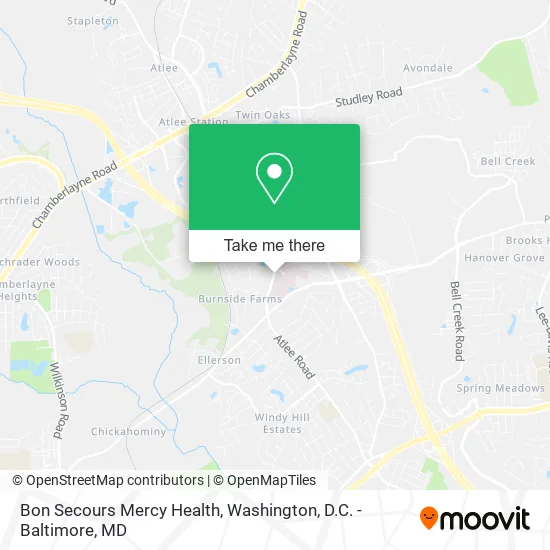 Bon Secours Mercy Health map