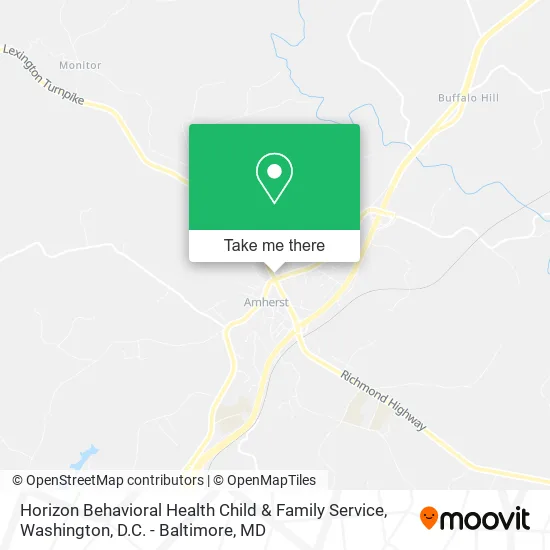 Horizon Behavioral Health Child & Family Service map