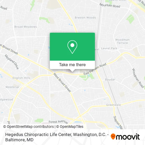 Hegedus Chiropractic Life Center map