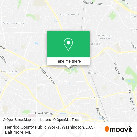 Mapa de Henrico County Public Works