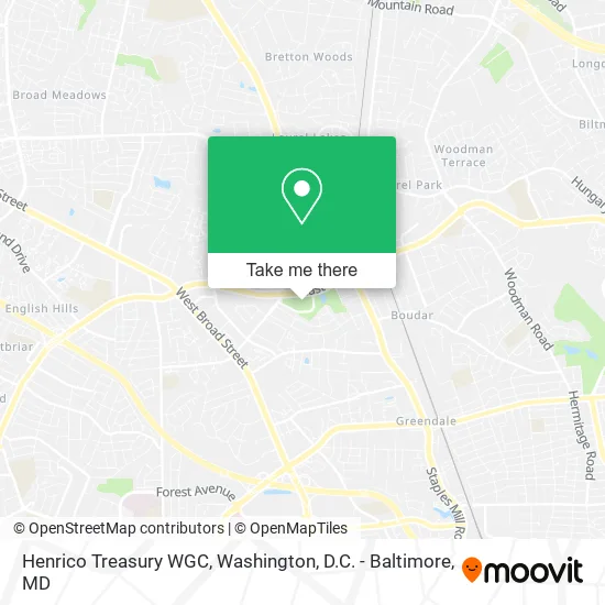 Mapa de Henrico Treasury WGC