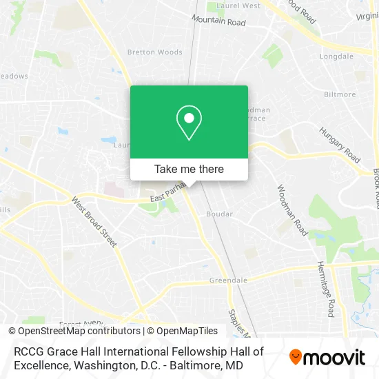 RCCG Grace Hall International Fellowship Hall of Excellence map