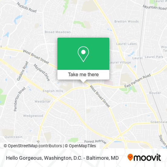 Hello Gorgeous map