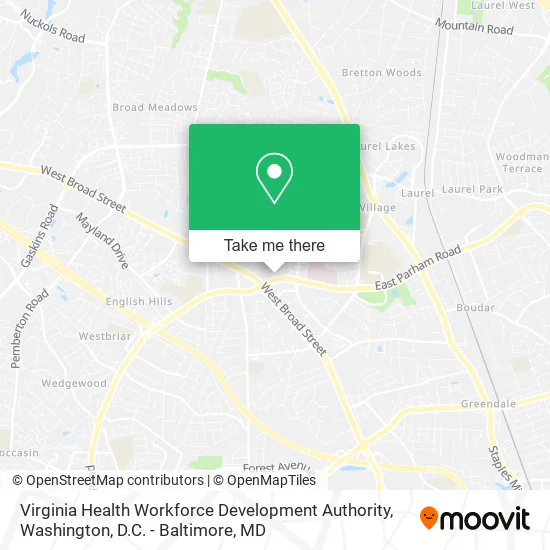 Virginia Health Workforce Development Authority map