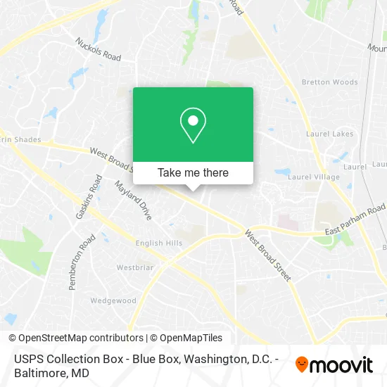 USPS Collection Box - Blue Box map