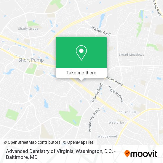 Advanced Dentistry of Virginia map