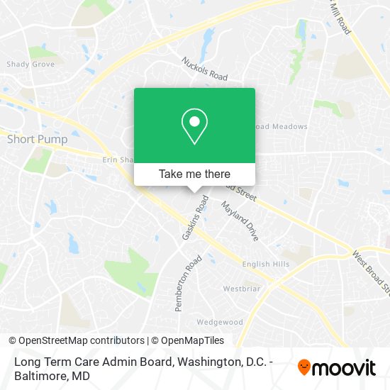 Long Term Care Admin Board map