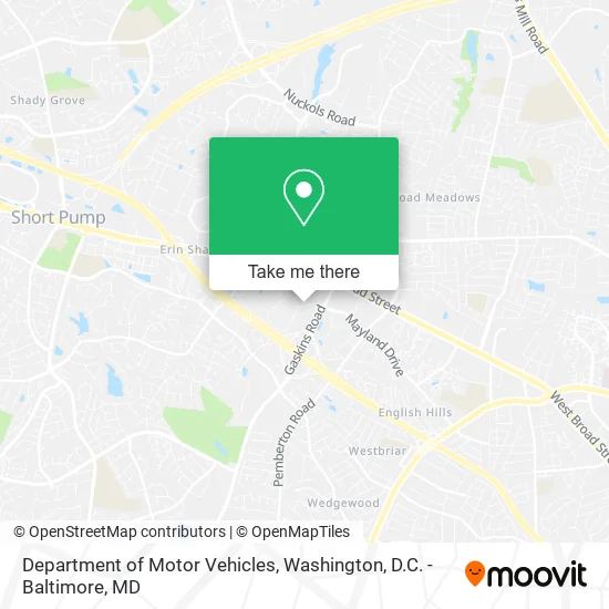 Mapa de Department of Motor Vehicles