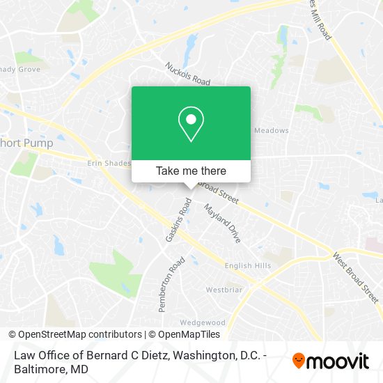 Law Office of Bernard C Dietz map