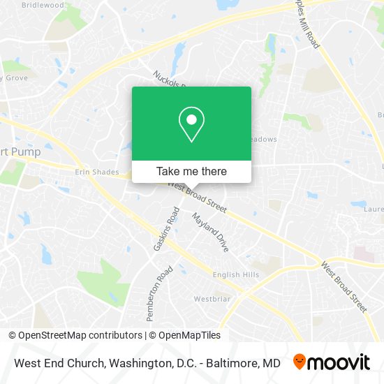 West End Church map