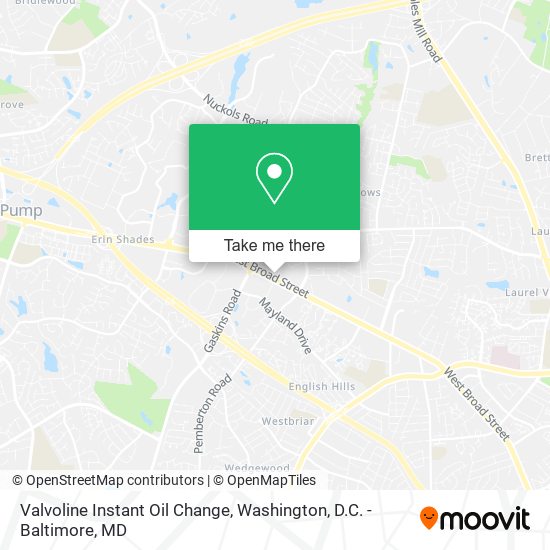 Valvoline Instant Oil Change map