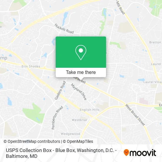 USPS Collection Box - Blue Box map