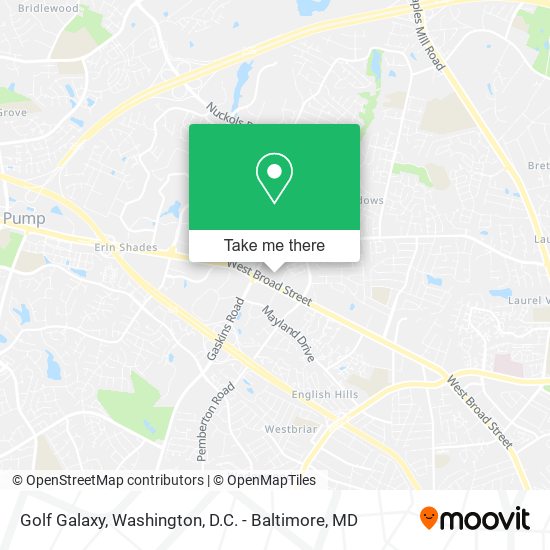Golf Galaxy map