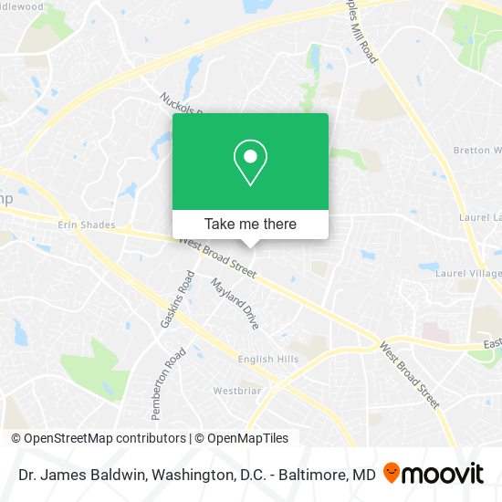 Mapa de Dr. James Baldwin