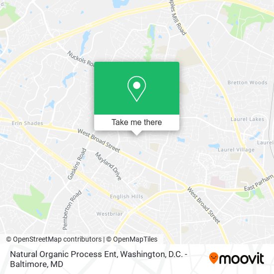 Natural Organic Process Ent map
