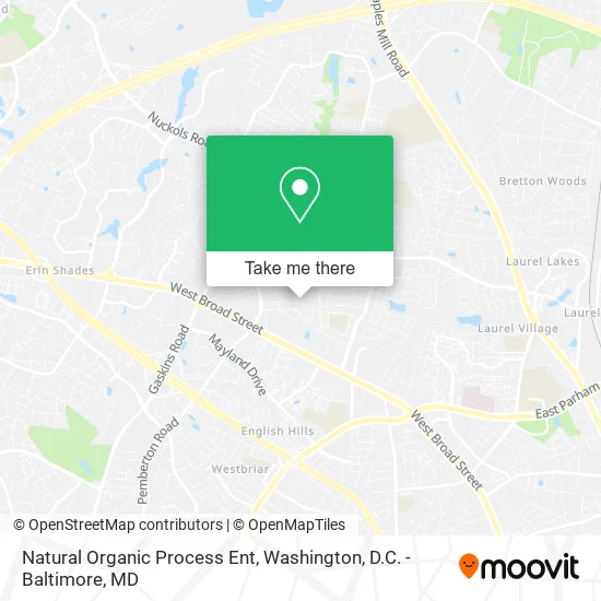 Natural Organic Process Ent map