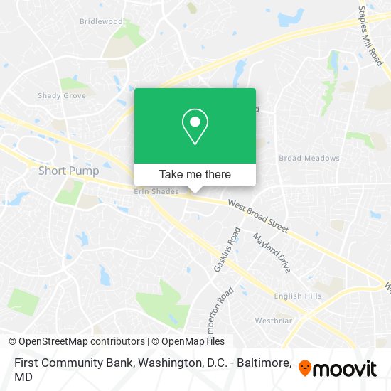 First Community Bank map