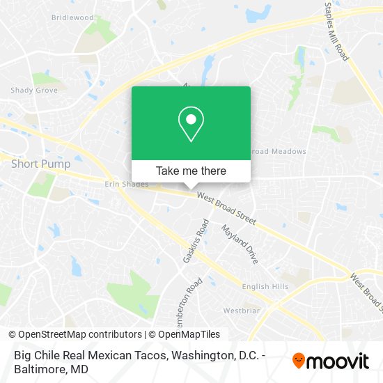 Mapa de Big Chile Real Mexican Tacos