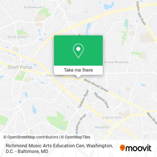 Richmond Music Arts Education Cen map