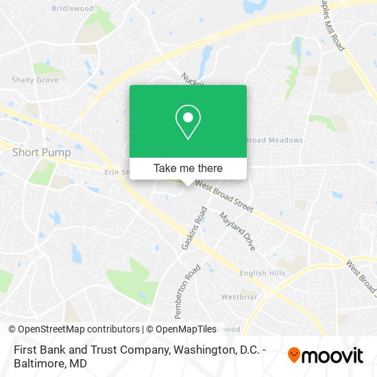 First Bank and Trust Company map