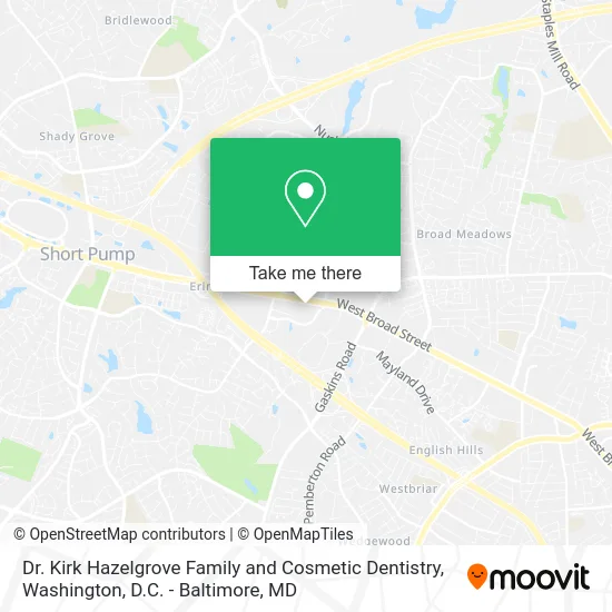 Dr. Kirk Hazelgrove Family and Cosmetic Dentistry map