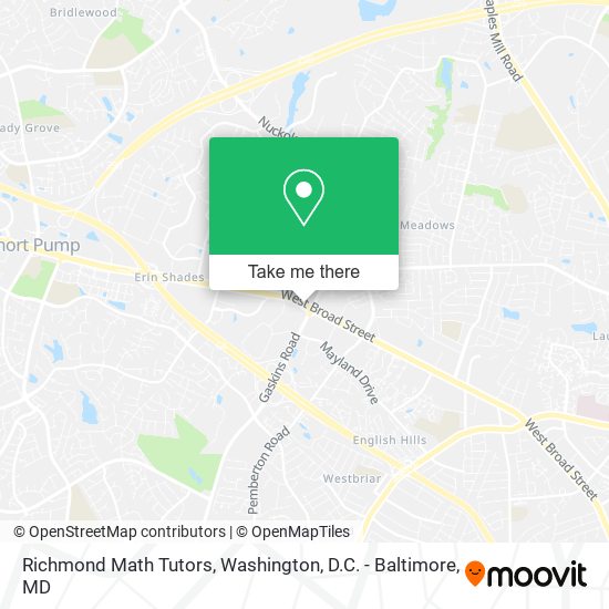 Richmond Math Tutors map