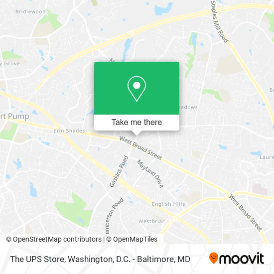 The UPS Store map