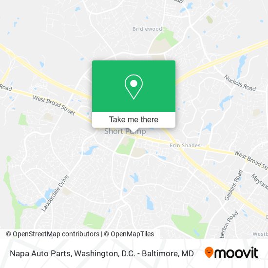 Napa Auto Parts map