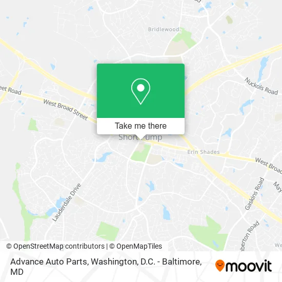 Advance Auto Parts map