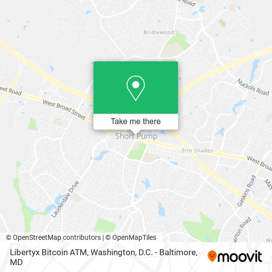 Mapa de Libertyx Bitcoin ATM