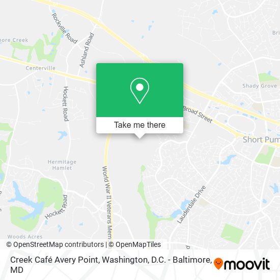 Mapa de Creek Café Avery Point