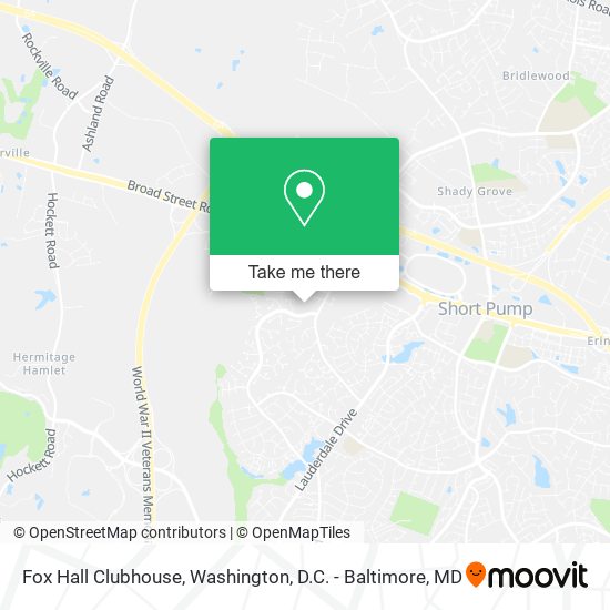 Fox Hall Clubhouse map