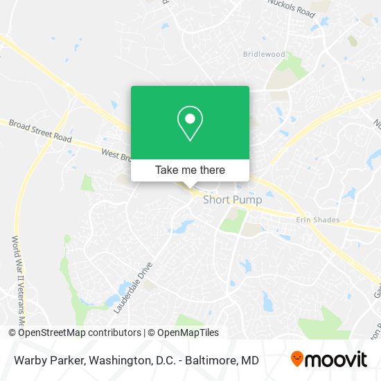 Warby Parker map