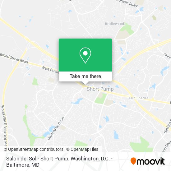 Mapa de Salon del Sol - Short Pump