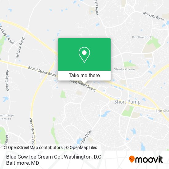 Blue Cow Ice Cream Co. map