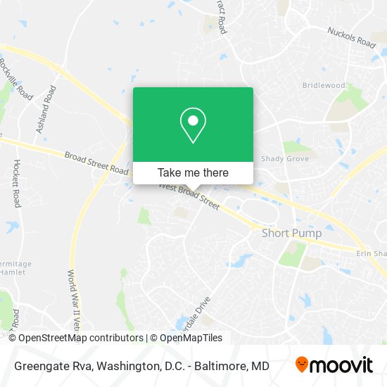 Mapa de Greengate Rva