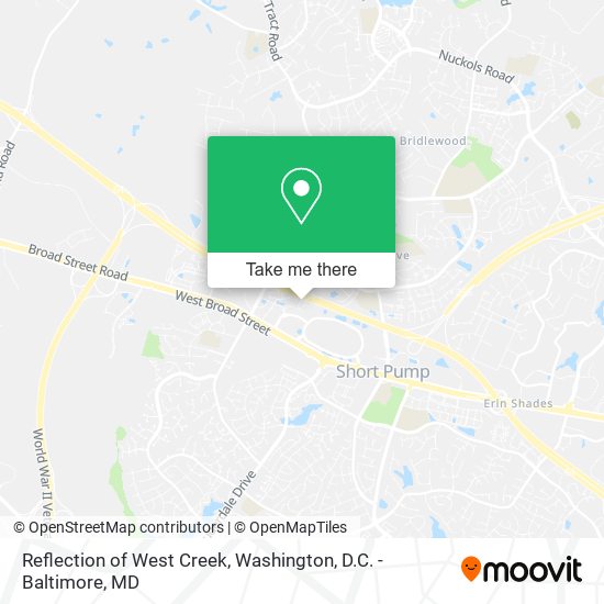 Reflection of West Creek map