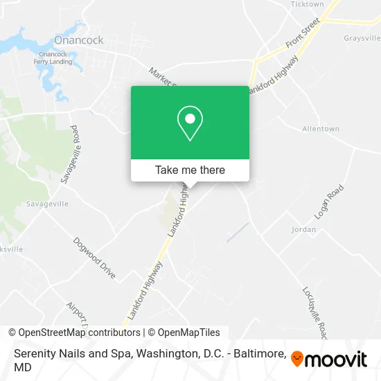 Serenity Nails and Spa map