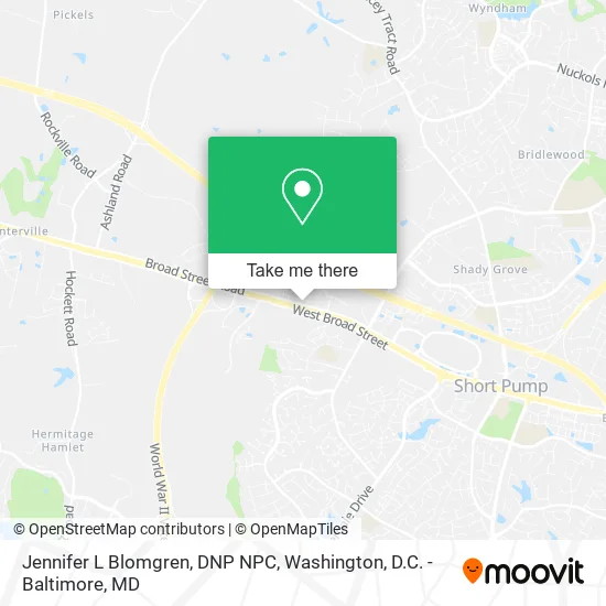 Jennifer L Blomgren, DNP NPC map