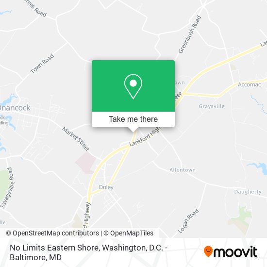 Mapa de No Limits Eastern Shore