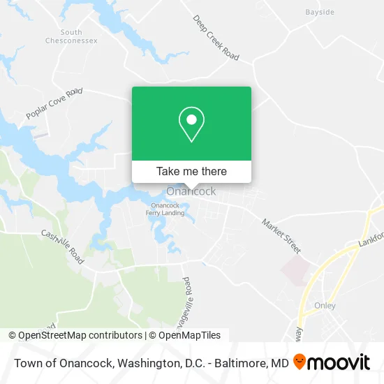 Town of Onancock map