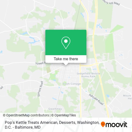 Mapa de Pop's Kettle Treats American, Desserts