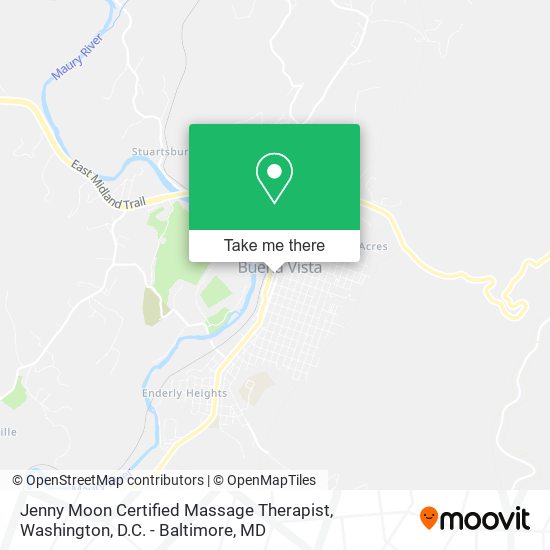 Jenny Moon Certified Massage Therapist map