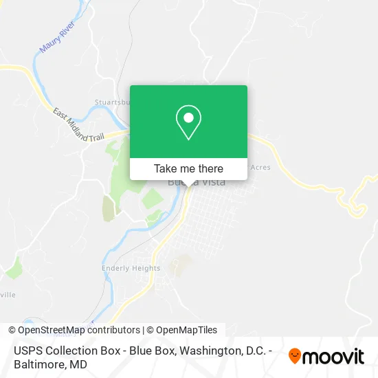 USPS Collection Box - Blue Box map