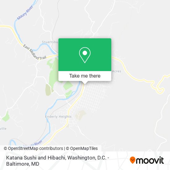 Katana Sushi and Hibachi map