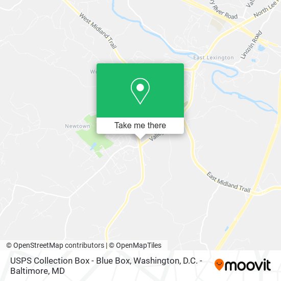 USPS Collection Box - Blue Box map